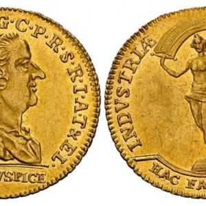 World Coins ("GERMAN STATES. Pfalz-Electoral Pfalz. Karl Theodor. -1767 AV Ducat. NGC AU58. Mannheim. Bust right / Goddess Fortuna. KM 424 (Prev. Pfalz-Sulzbach KM 130); Fr.-2039; Haas 233; Memmesh. 2504; Kömmerling 508. The so-called ""Lottery Ducat"", minted on th)