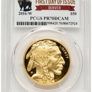 2016-W Modern Bullion Coins (2016-W Proof Gold Buffalo 1 oz FDI Bison Label Denver)