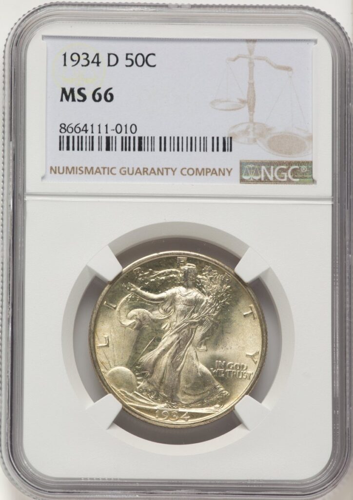 1934-D Walking Liberty Half Dollars (1934-D 50C)