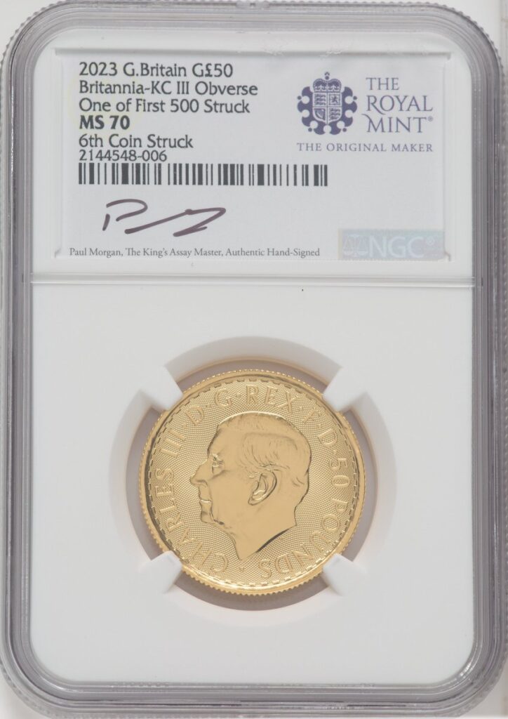 1000 Royal Succession (2023 G.B. G50 BRITANNIA-KC III OBVERSE 6TH COIN STRUCK)