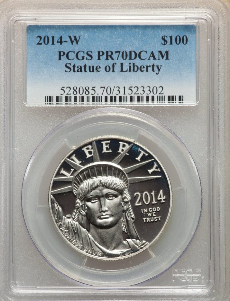 2014-W Modern Bullion Coins (2014-W Proof Platinum Eagle 1 oz Blue Gradient)