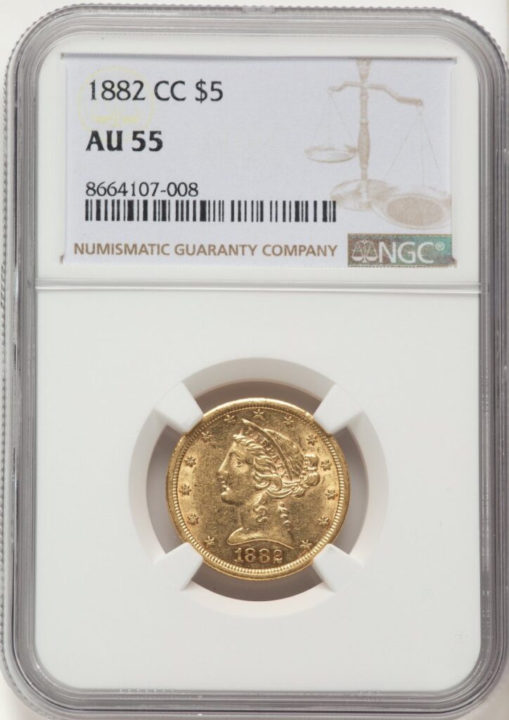 1882-CC Liberty Half Eagles (1882-CC $5)