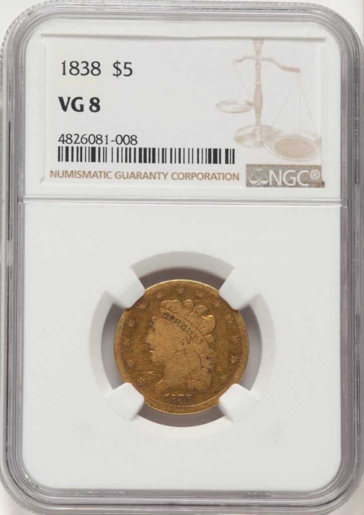 1838 Classic Half Eagles (1838 $5)