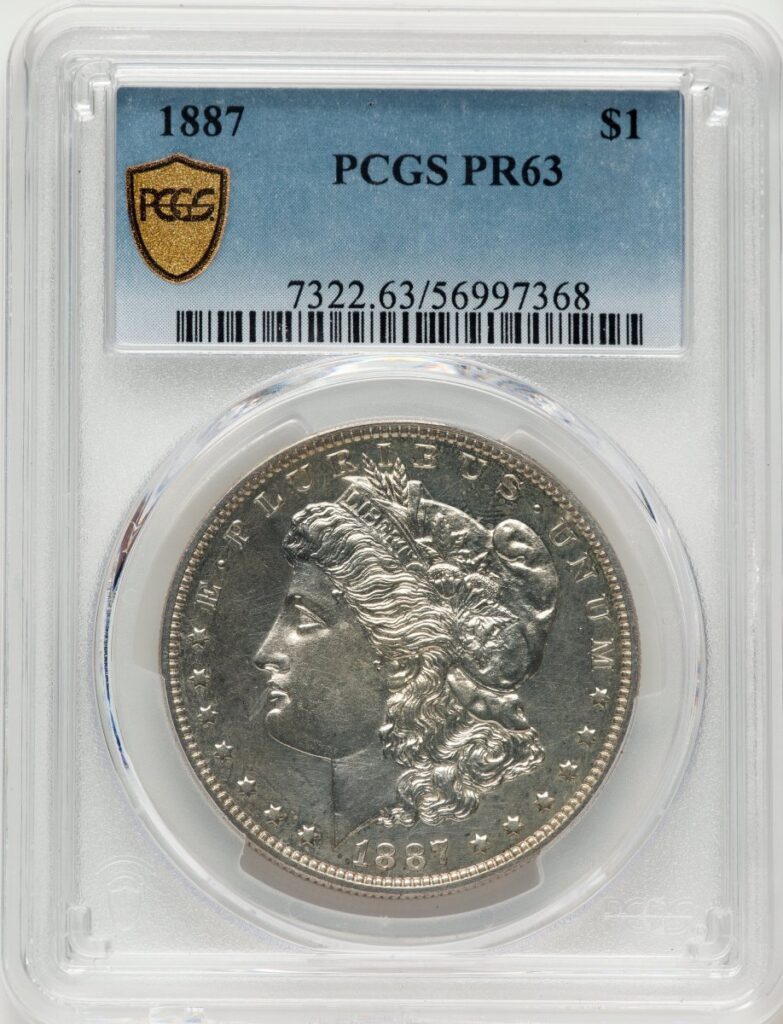 1887 Proof Morgan Dollars (1887 S$1 PCGS Secure)