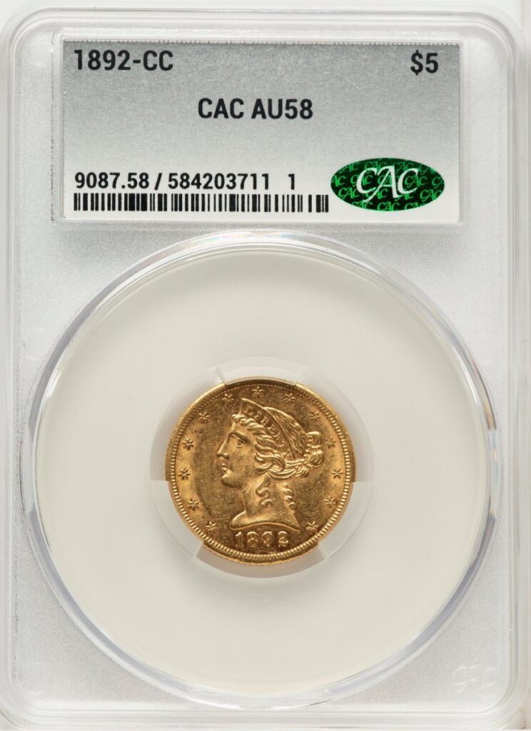 1892-CC Liberty Half Eagles (1892-CC $5)